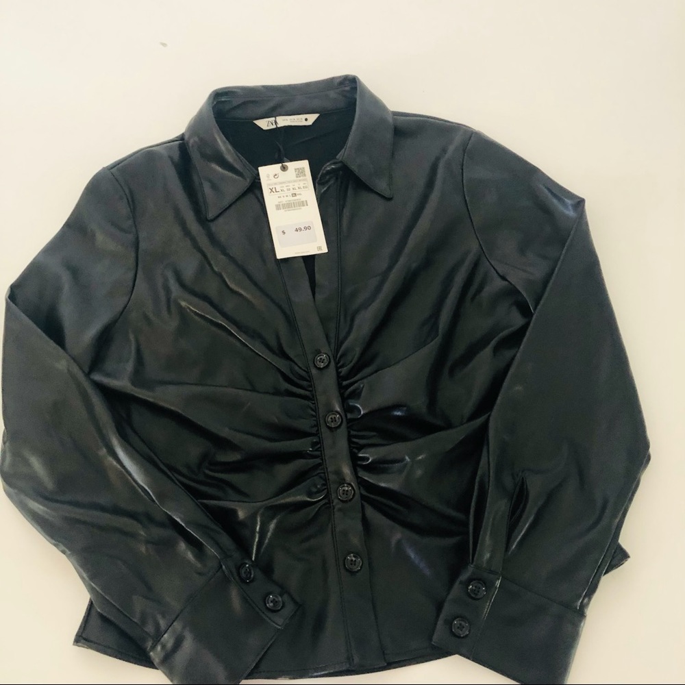 Leather Look Shirt